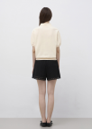 [Exclusive]볼륨 슬리브 카라 티셔츠_CREAM_7