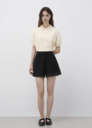 [Exclusive]볼륨 슬리브 카라 티셔츠_CREAM_6