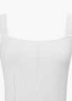 스퀘어넥 슬리브리스 탑_WHITE_6