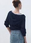 사선 프론트 데님 롱 스커트_BLUE_10