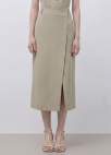 랩 슬릿 스커트_BEIGE_7