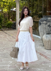 패널 플레어 스커트_WHITE_9