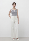하이웨이스트 와이드 데님 팬츠_WHITE_4