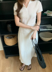 플리츠 랩 롱 스커트_CREAM_15