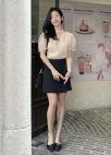 [Exclusive]하프 슬리브 시어 블라우스_LIGHT PINK_21