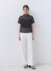 [Exclusive]하이넥 시어 레이어드 블라우스_DARK GREY_7