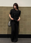 노턱 와이드 팬츠_BLACK_5