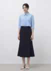 머메이드 슬릿 스커트_DARK NAVY_6