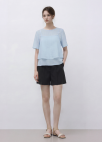 레이어드 하프 슬리브 블라우스_SKY BLUE_6