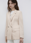 [77사이즈 추가]백 슬릿  테일러드 더블 자켓_BEIGE_4