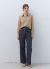 크롭 셔츠 린넨 블라우스_BEIGE_7