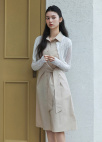 [Exclusive]사이드 매듭 셔츠 원피스_BEIGE_10