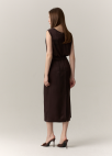 새틴 U넥 슬리브리스 탑_COCOA_9