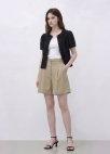 플로럴 레이스 크롭 아웃 블라우스_BLACK_7
