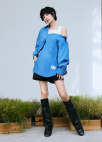 [시즌오프]배색 리브넥 져지 레이어드 셔츠_BLUE_4
