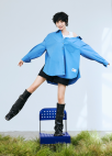[시즌오프]배색 리브넥 져지 레이어드 셔츠_BLUE_9