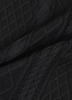 케이블 니트 레이어드 가디건_BLACK_15