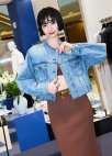 [시즌오프]라운드넥 크롭 데님 자켓_BLUE_5
