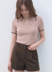 [Exclusive]클래식 턴업 쇼츠 팬츠_BROWN_12