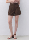 [Exclusive]클래식 턴업 쇼츠 팬츠_BROWN_16