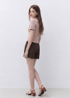 [Exclusive]클래식 턴업 쇼츠 팬츠_BROWN_17