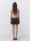 [Exclusive]클래식 턴업 쇼츠 팬츠_BROWN_18