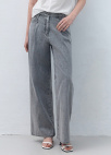 와이드 턱 데님 팬츠_GREY_8