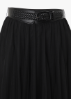 셔링 볼륨 A라인 스커트_BLACK_12