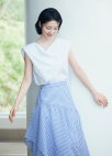 언발란스 스트라이프 스커트_BLUE_8