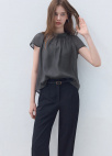 롤카라 시어 블라우스_GREY_9