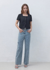 절개 포인트 와이드 데님 팬츠_BLUE_8
