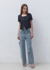 절개 포인트 와이드 데님 팬츠_BLUE_7