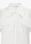 [Exclusive]시어 체크 러플 타이 블라우스_WHITE_15