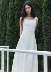 [Exclusive]셔링 텍스처 슬리브리스 원피스_WHITE_6