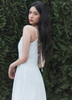 [Exclusive]셔링 텍스처 슬리브리스 원피스_WHITE_5