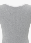 [Exclusive]배색 라인 리브 슬리브리스 탑_GREY_18