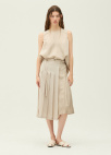 [시즌오프]비대칭 플리츠 롱 스커트_LIGHT BEIGE_4
