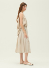 [시즌오프]비대칭 플리츠 롱 스커트_LIGHT BEIGE_8