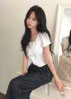 [Exclusive]텍스처 리본 디테일 블라우스_WHITE_15