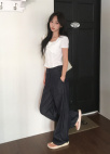[Exclusive]텍스처 리본 디테일 블라우스_WHITE_16