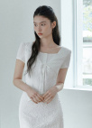 [Exclusive]텍스처 리본 디테일 블라우스_WHITE_6