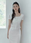 [Exclusive]텍스처 리본 디테일 블라우스_WHITE_5