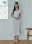 [Exclusive]텍스처 슬림 H라인 스커트_WHITE_4