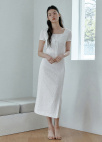 [Exclusive]텍스처 슬림 H라인 스커트_WHITE_5