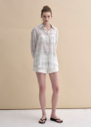 [시즌오프] [EXCLUSIVE]체크 루즈핏 셔츠 블라우스_WHITE_15