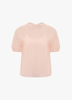 [반팔버전]롤 카라 리본 블라우스_LIGHT PINK_9