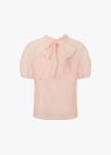 [반팔버전]롤 카라 리본 블라우스_LIGHT PINK_10