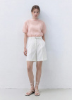 [반팔버전]롤 카라 리본 블라우스_LIGHT PINK_6