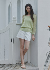 [Exclusive]오픈 니트 라운드넥 풀오버_LIGHT GREEN_9