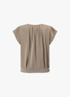 셔링넥 캡 슬리브 블라우스_KHAKI BEIGE_6